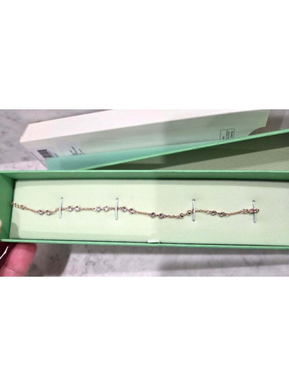 Swarovski Gold-Tone Adjustable Bracelet with Crystal Accents in Original Box